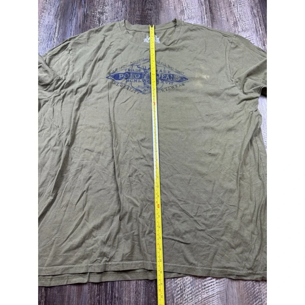 Polo Jeans Company Ralph Lauren Long Sleeve Shirt Men's XXL Green Buck Hunting